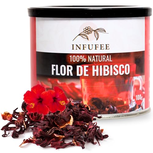 Flor de Hibisco 100 g - Flor de Jamaica para Te Frío - Agua de Jamaica - Infusión Te de Hibisco - Dieta Detox Drenante - Antioxidante 100% natural