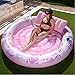 Sloosh Tanning Pool Lounger Float, Runde Sonnenwanne zum Sonnenbaden, Robuste Aufblasbare Pool Floats Für Erwachsene Für Den Außenbereich, Hinterhof, Swimmingpool, Rosa