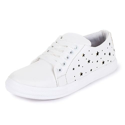 D-SNEAKERZ Shoes for Women Girls Latest Low Heel Casual Use Sneaker Shoes for Girls Stylish Ladies Comfortable (6002)