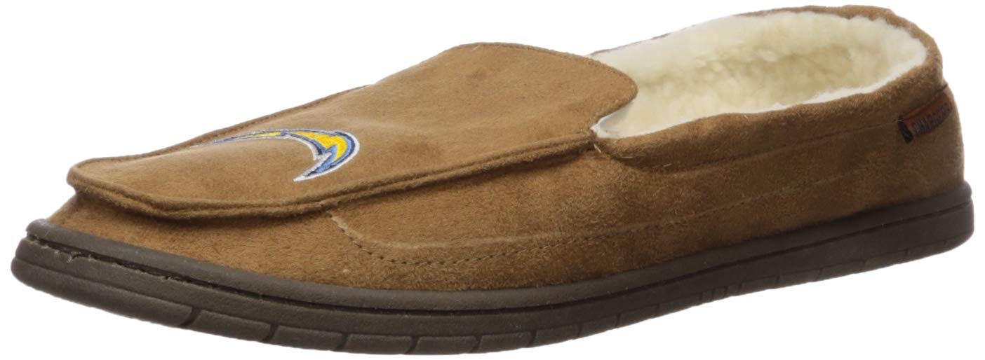 FOCO Men's NFL Football Team Logo Moccasin Slippers
