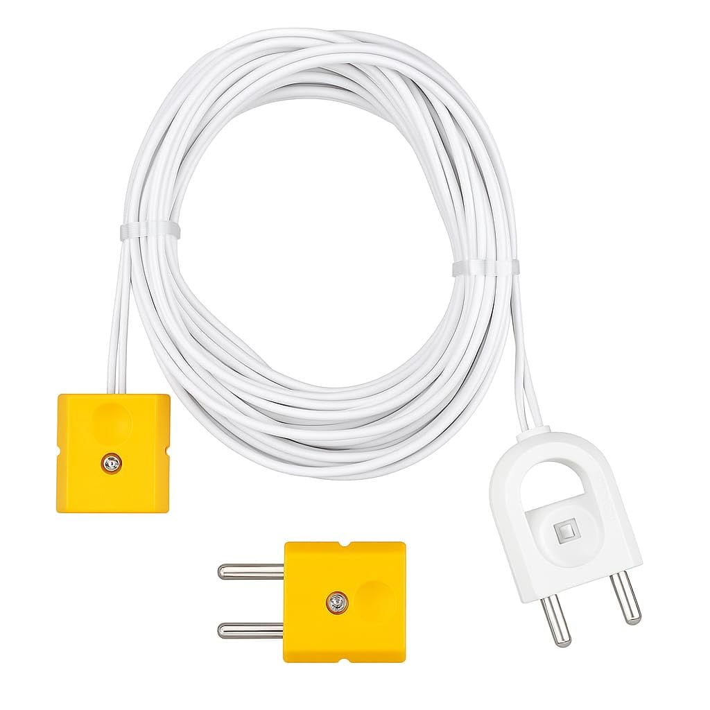 URBAN SELECT™ 2-Pin Female to Male Socket Extension Cable | Flexible Copper Wire with Plug | Ideal for Festive Lights, Decorations, Home & Outdoor Use | Multicolor (10 Meters)