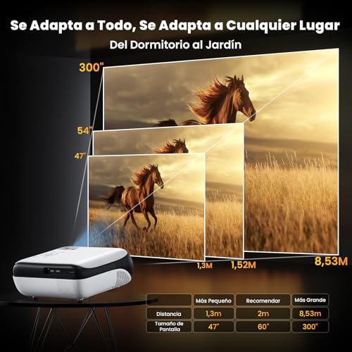 Proyector Bluetooth HOPVISON con Android para Fire Stick y consolas de videojuegos 6