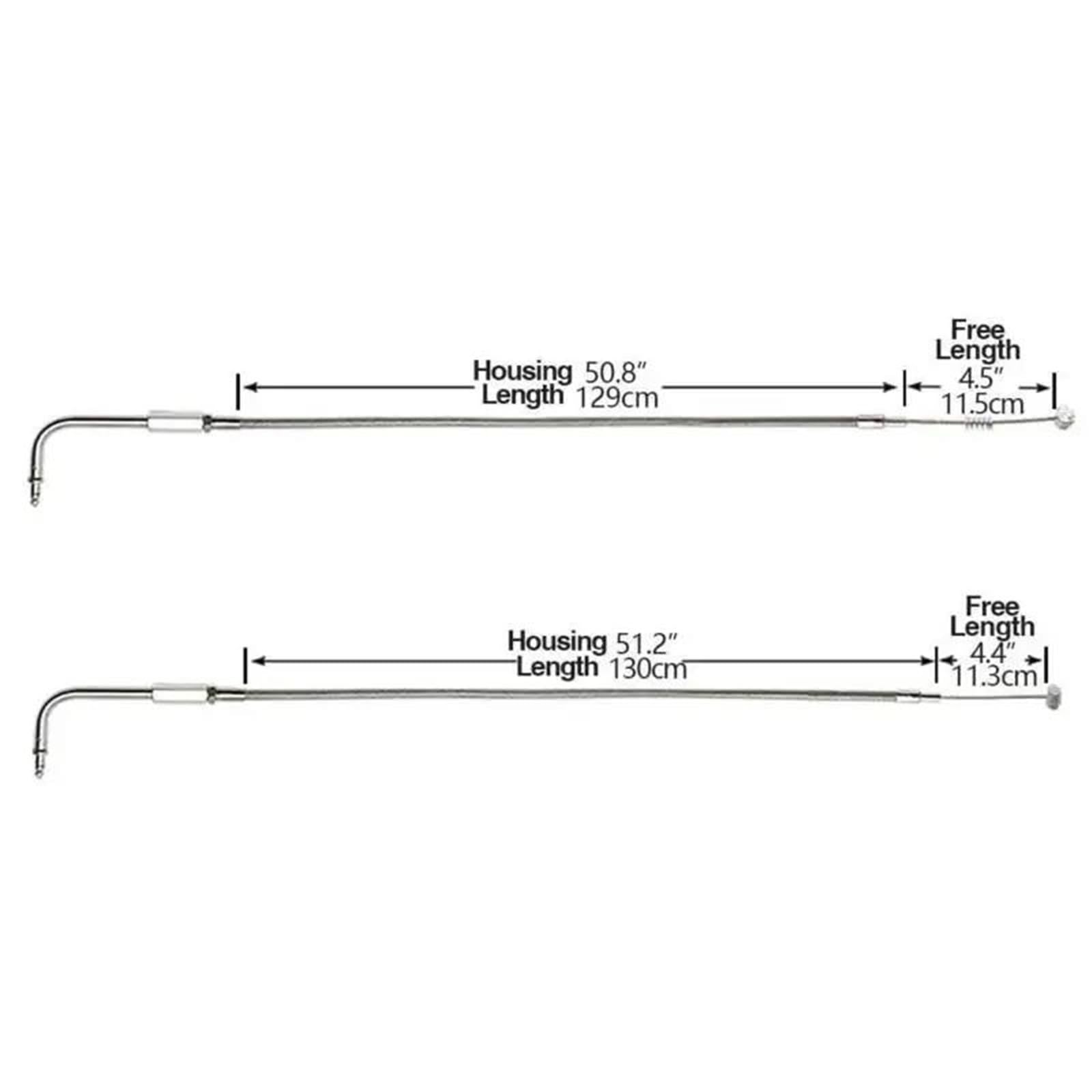 Cavo Acceleratore In Acciaio Inox Da 130 Cm Per Moto Per Harley FXD FLST FXST FLHRC FLHRCI FLHRI FLHT Sportster XL 883 1200 Road King
