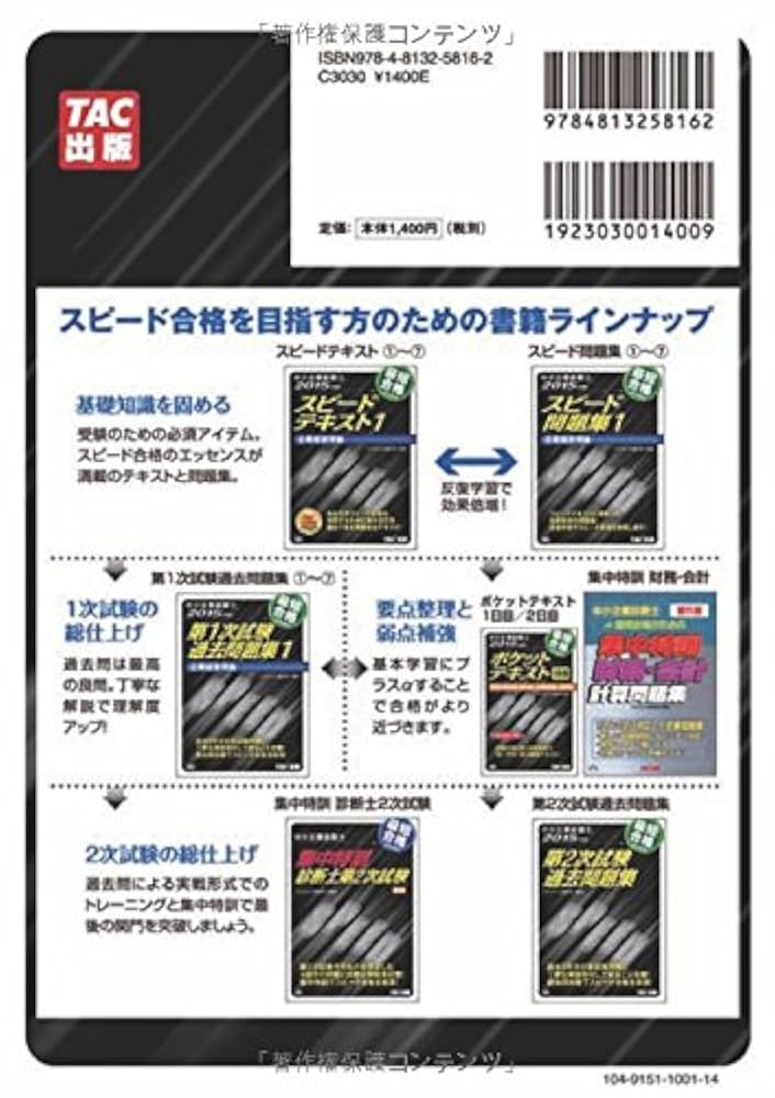 中小企業診断士 第1次試験過去問題集 (2) 財務・会計 2015年度