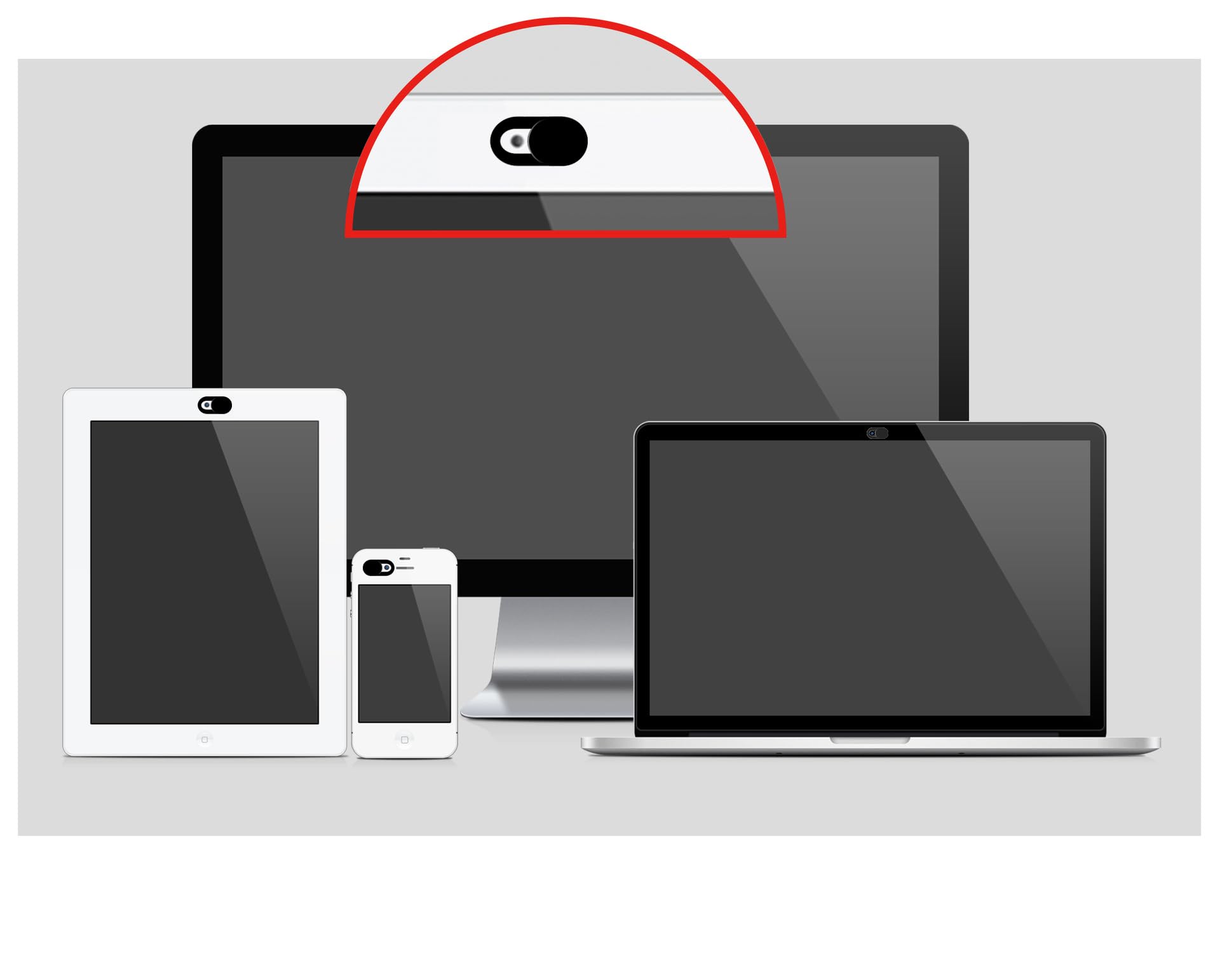 TENOC Webcam-Abdeckung, Kamera-Abdeckung für Laptop/Handy/iPad/PC/Tablet, schützen Sie Ihre Privatsphäre und Sicherheit, 5 Stück, Schwarz