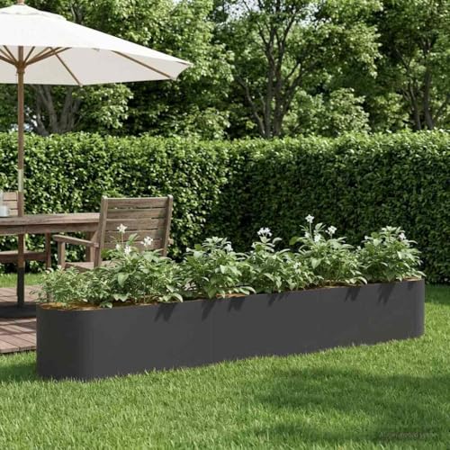 Jardinera elevada de acero con revestimiento de polvo resistente para un diseño exterior premium 2
