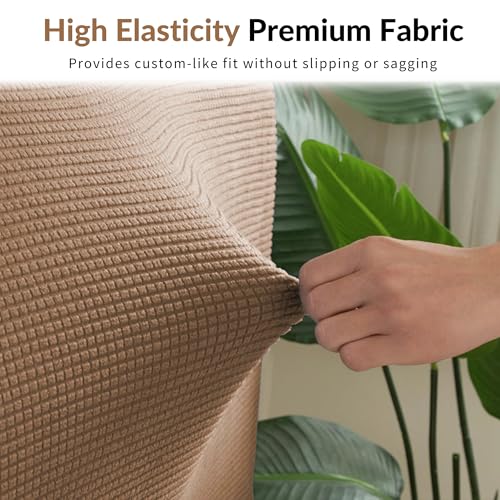 Image of Cotton Blend Moisture Wicking Bed Headboard Cover For King Size, Snug Fit Head Board Covers For Beds, Breathable And Washable Double Bed Back Cover, Universal Fit Headboard Slipcover (Brown)