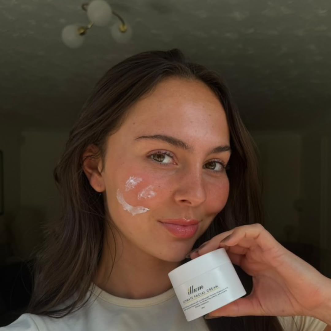 Illum Ultimate Facial Cream with 4.5% Squalane & Glycoproteins, Lightweight Moisturiser, 50ml and 15ml, All Skin Types - Image 4