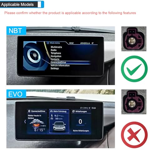 Image of PEMP Ultra-Thin 12.3 inch for BMW i3 l01 NBT (2013-2017) Wireless and Wired CarPlay Android Auto Screen Calls Using The OEM Bluetooth