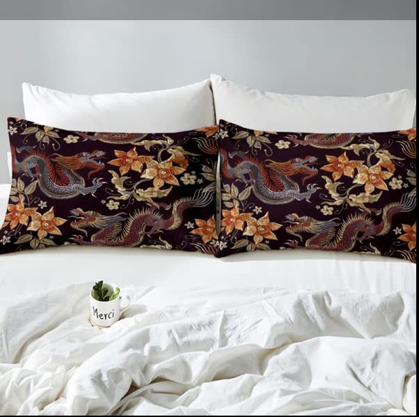 Housse De Couette 240 X 260 Architecture Ancienne Japonaise Parure De Lit Et 2 Taies D'Oreiller