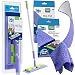 Pure-Sky Ultra Microfiber Mop - Deep Clean Damp Mop - Includes Telescopic Extension Pole + Microfiber Mop Pads + Stick-Attachable Microfiber Towel - JUST ADD Water No Detergents Needed
