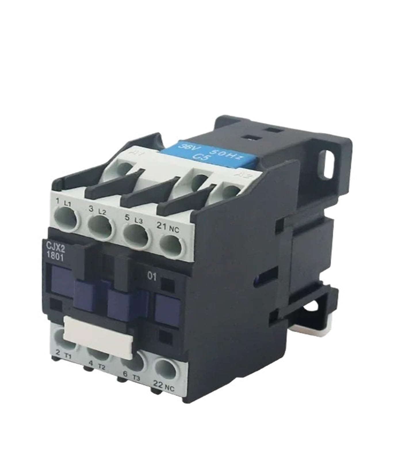 Contacteur ca CJX2-1801 220V 18A NC triphasé pour montage sur rail DIN