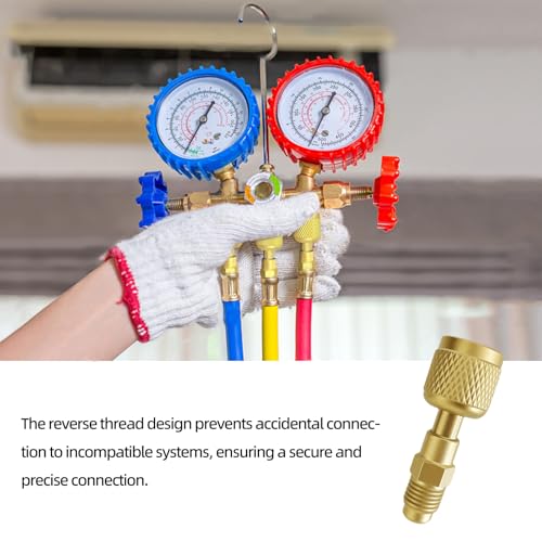 Adaptador de Latón para Refrigerante R32 R454B 1/4'' SAE miniatura 4
