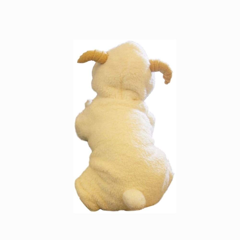 TOOTYY Dog Outfits Pet Puppy Dog Clothes Winter White Sheep Hoodie Coat Apparel,Pet Cotton Coat with Horns,Hoodie Costume Jumpsuit Winter Coat Warm Clothes for Small Dogs Cats for Small Medium Large D