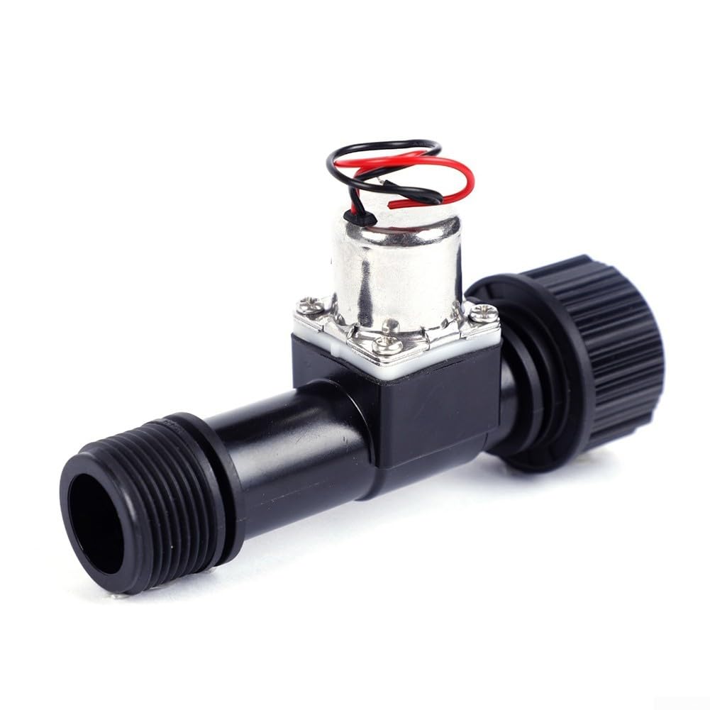 Nexbrill Low Voltage High Flow Pulse Water Valve, Quick Connect Garden Irrigation Timer for Low Pressure Systems, Plastic Automatic Watering Controller 13x13x6cm Black