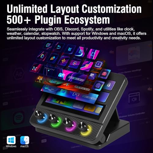 Image of Macro Pad, Streaming Deck Stream Controller Soundboard Keypad, Programmable Keys USB Shortcut Keyboard for Gamer Streamer, Audio Mixer for OBS, YouTube, Office Desk Setup, PC, Mac