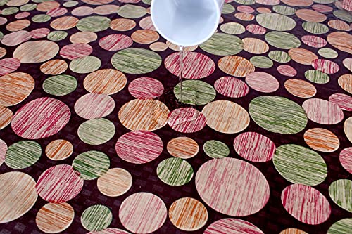 Image of The Furnishing Tree Waterproof Square Shaped 4 Seater Printed Table Cover Size 54x54 inches with White Border Lace