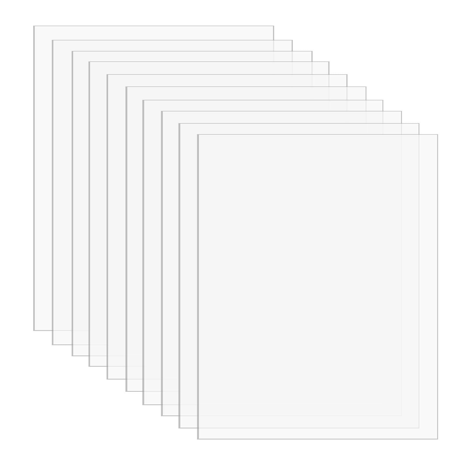 10pcs Acrylic Sheets, 1mm Clear Acrylic Plexiglass Plastic Sheets for Crafts, Acrylic Plastic Sheet for Painting, Picture Frame, Printing etc(15 x 10cm)