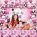 AIBIIN 100 pcs Spooky One Birthday Decorations for Girl Pink Halloween 1st Birthday Party Decorations Include Banner Tablecloth and Balloons Arch Girls Ghost Party Favors Decor Supplies