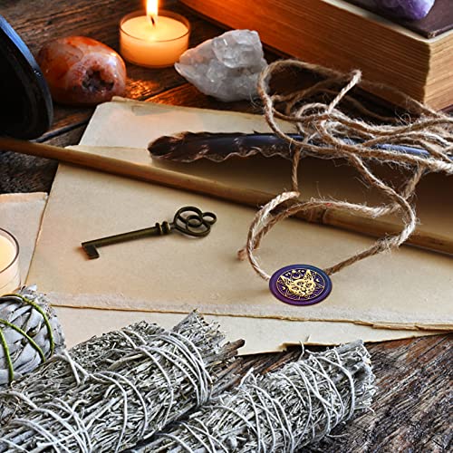 Craspire Cat Wax Seal Stamp Eye Vintage Sealing Wax Stamps Moon Star 30Mm Removable Brass Head With Wood Handle For Wedding Invitations Envelopes Halloween Christmas Thanksgiving Gift Packing #TOP4