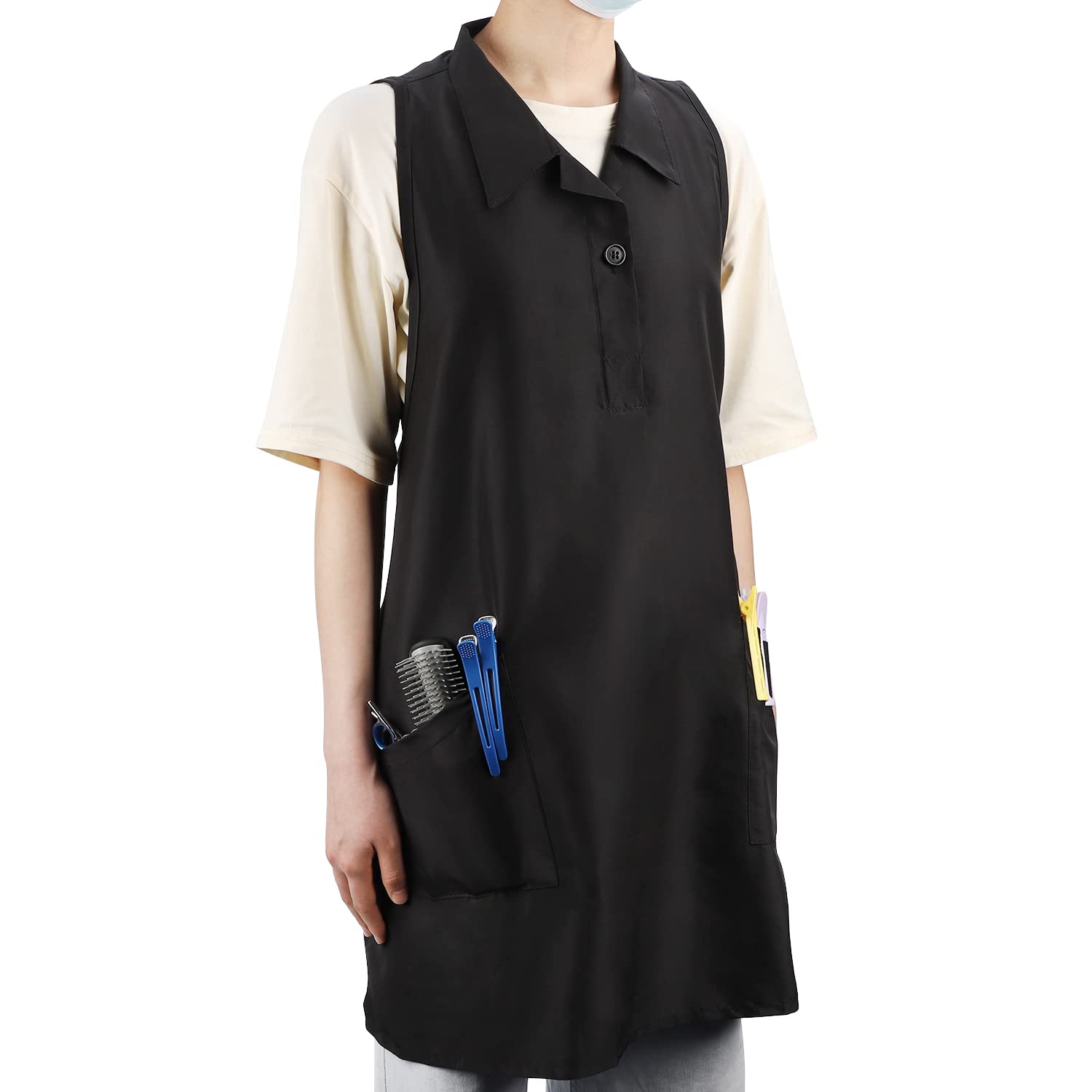 Segbeauty Hairdresser Apron, Professional Salon SPA Hair Stylist Vest Cosmetology Apron Pet Groomer Work Clothes