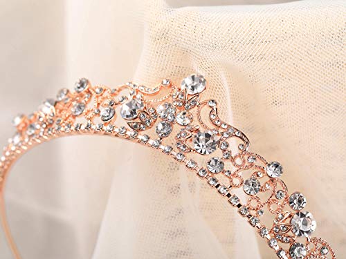 SWEETV Trouwtiara's en kronen met zijkam, Strass Bruids Kroon Prinses Tiara Sieraden Hoofddeksels voor Vrouwen en Meisjes - Image 7