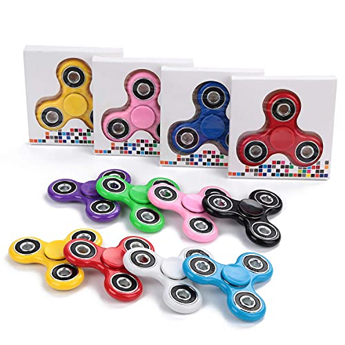 Scione FIDGET SPINNER BULK-10 PACK Fidget Spinner Bulk 10 Pack Tri-Spinner Office Desk Classroom Adhd Anti Anxiety Focus Finger Fidget Spinners Stress Relief Toys Gifts thumb #2