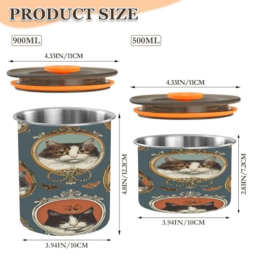 Envase hermético para café de acero inoxidable 500 ml miniatura 2