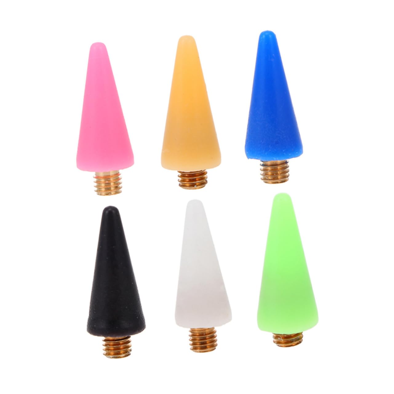 6Pcs Waterproof Wax Rhinestones Picker Heads Detachable Nail Art Accessory for Manicure and DIY Nail Design