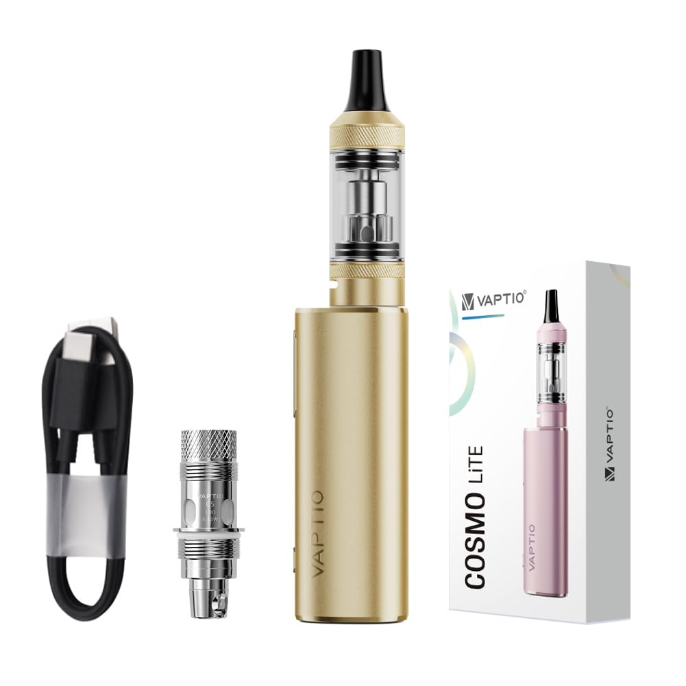 VAPTIO Cosmo Lite Kit 25W E-cigs Kit Cigarette lectronique 1150mAh  Batterie Vape Pen avec 2.0ml Cosmo Tank 1.0ohm, Sans E Liquide Sans  Nicotine (or) : Amazon.fr: Autres