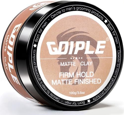 Hair Styling Clay, Matte Finish Hair Paste for Men, Water Based Matte Texture, Clay Pomade Ideal for All Men's Hair Types 100g (3.5oz)