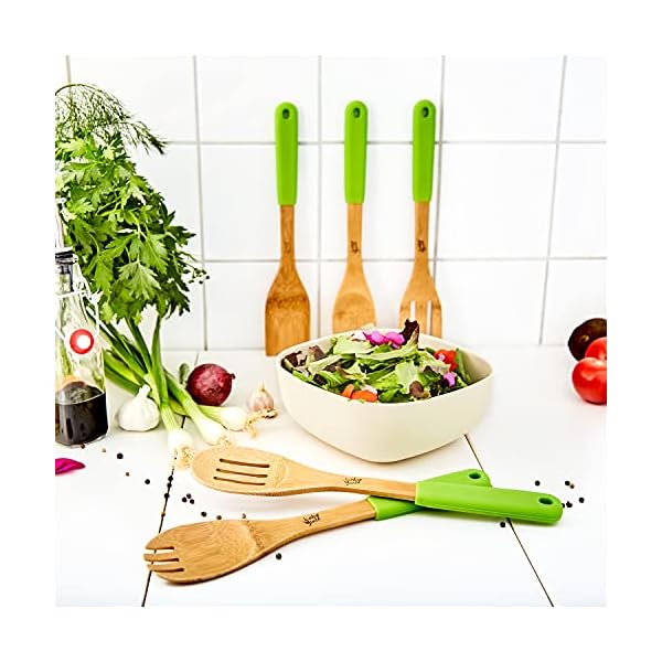 bambuswald© Utensilienhalter aus 100% Bambus - Blumenvase Weinflaschenhalter Küchenutensilienhalter – Bild 3