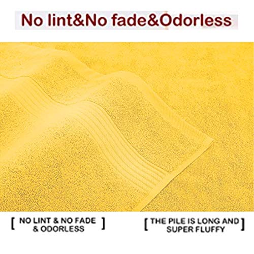 Lruuidde Bathroom Hand Towels 2 Set ,100% Cotton Hand Towel For Bath, Hand, Face, Kitchen, Super Soft, Highly Absorbent, Machine Washable, Size 14" X 30" (Yellow)… #TOP3