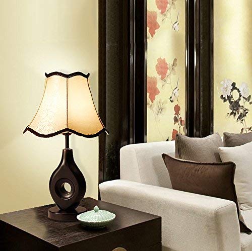 GZZ Gyy dom hotel oświetlenie szykowna tkanina z litego drewna sztuka lampa biurkowa, sypialnia lampka nocna hotel pokój gościnny biuro student jagnięcina dekoracyjna lampa biurkowa salon biuro