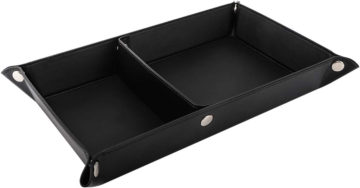 Luxspire Valet Tray, PU Leather Tray, Catchall Tray, Men