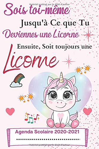 Télécharger Agenda 2020 - 2021 Fille: Agenda Licorne 2020 2021 Primaire, Collège, Lycée | Agenda semainier et Francais PDF