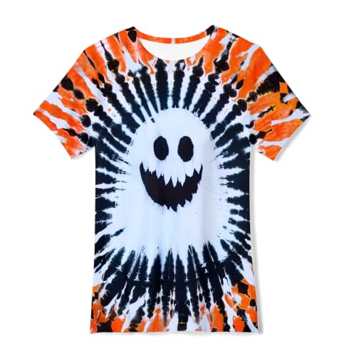 Image of Boys Tie Dye Shirt Size 4-14 Hippies Senior Rainbow Tees T Shirts for Kids