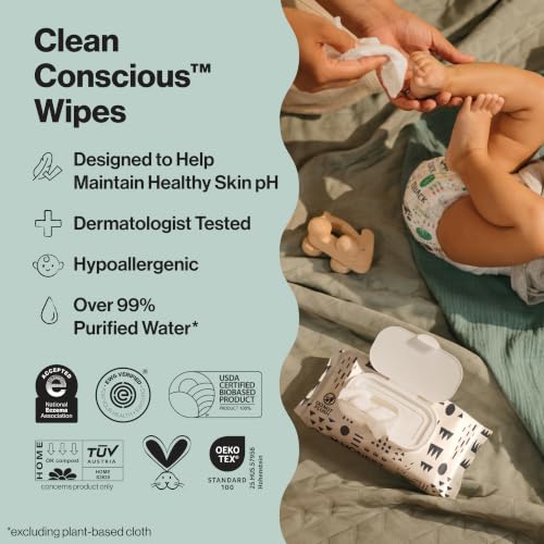 The Honest Company Multi-Use Baby Wipes, Pattern Play, 720 Count