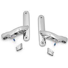 For Harley Davidson 4.5'' LED Auxiliary Fog Passing Lighting Bracket Touring Road King Street Glide Turn Signal Lights Spot Fog Light (Bracket + Mounts -Chrome)