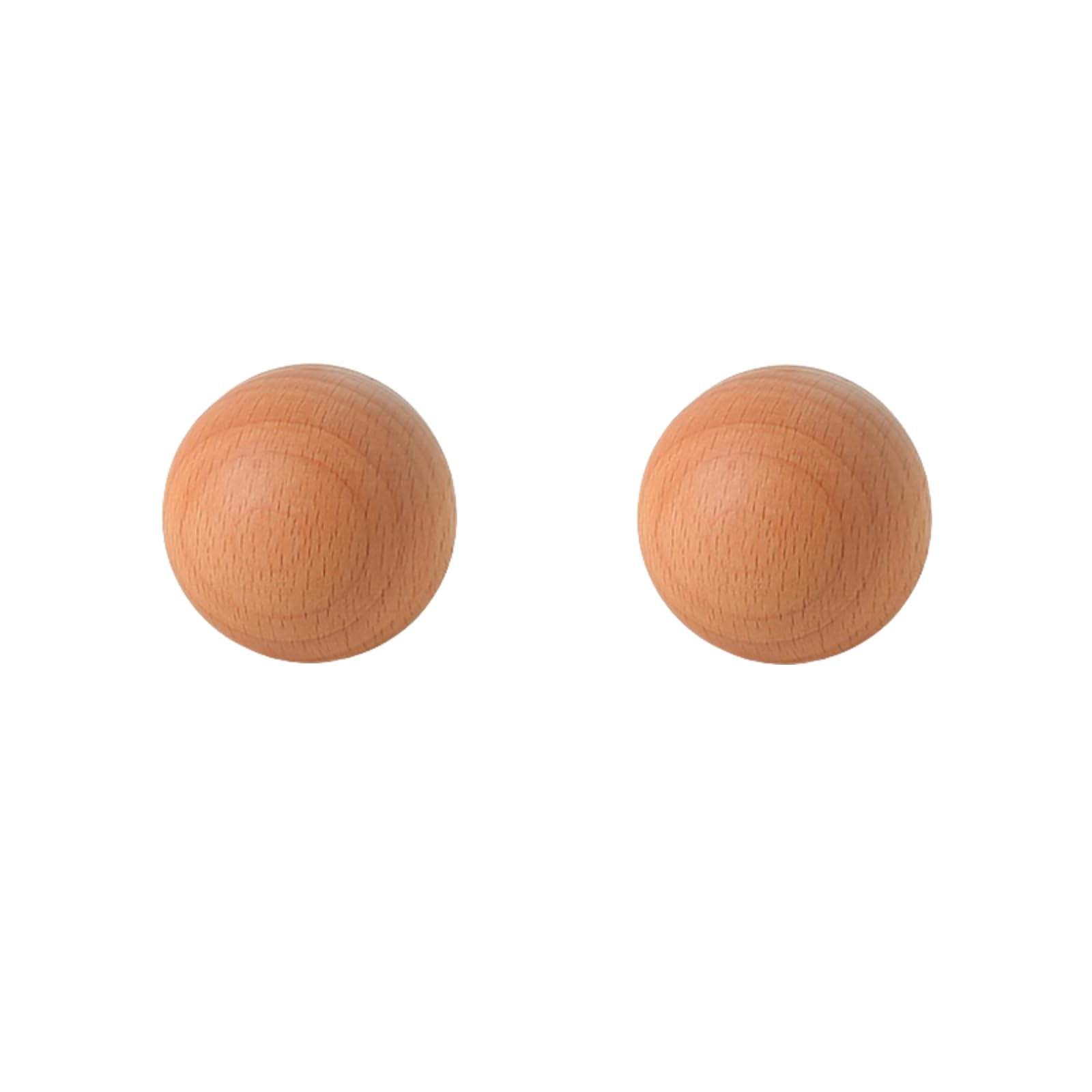 ITTRUH Round Wood Drawer Knobs,Furniture 2Pcs Solid Wardrobe