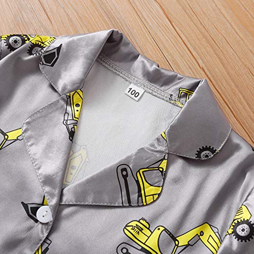 Conjunto de pijama para meninos e meninas conjunto de roupa infantil tops + calças carro manga longa