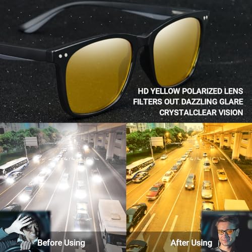 Zeelool Night Driving Glasses Anti Glare Glasses For Men Polarized Night Vision Glasses Anti-Reflective Coating Lens3