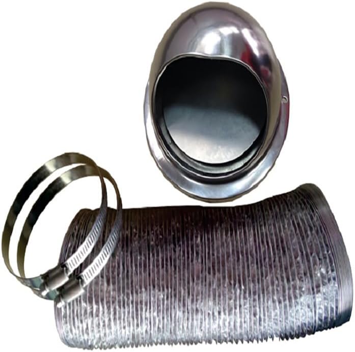 Outside Vent kit w/damper (Stainless)