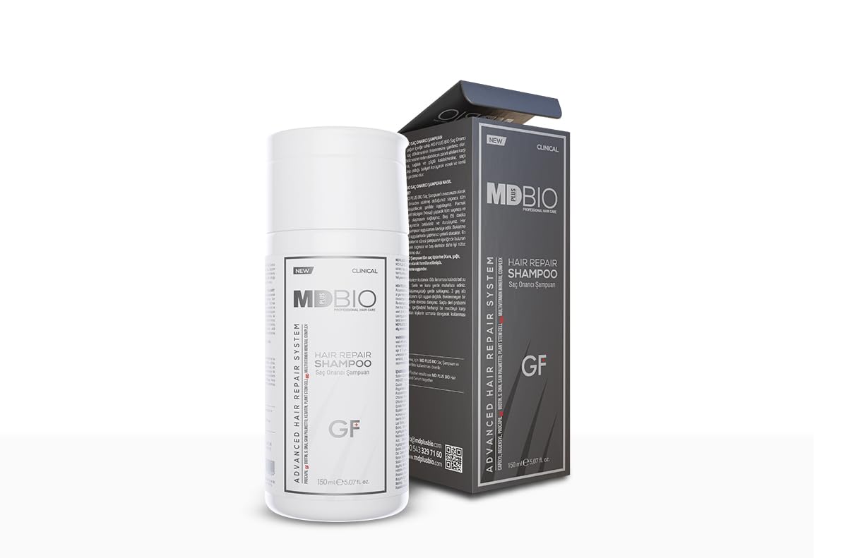 MD PLUS BIO Hair Regrowth, Clinically Tested Repair Shampoo, Anti-Thinning Loss Shampoo, Hair Thinning Therapy For Men & Women, Sulfate Free Paraben Free - 8.45 Fl Oz (150 ml)