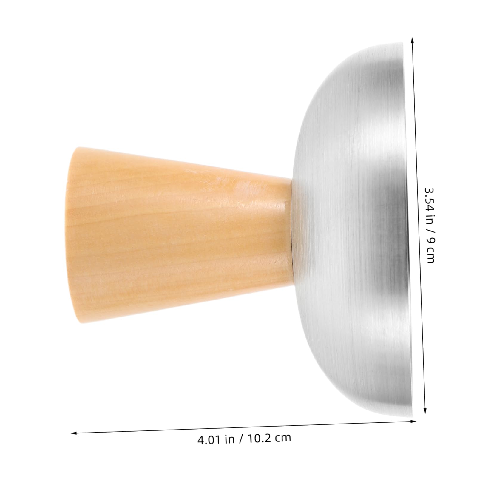 COLLBATH Stainless Steel High Footed Dessert Cups Elegant Ice Cream Bowls with Wooden Base Versatile Appetizer Pudding Containers for Home Parties and Restaurants