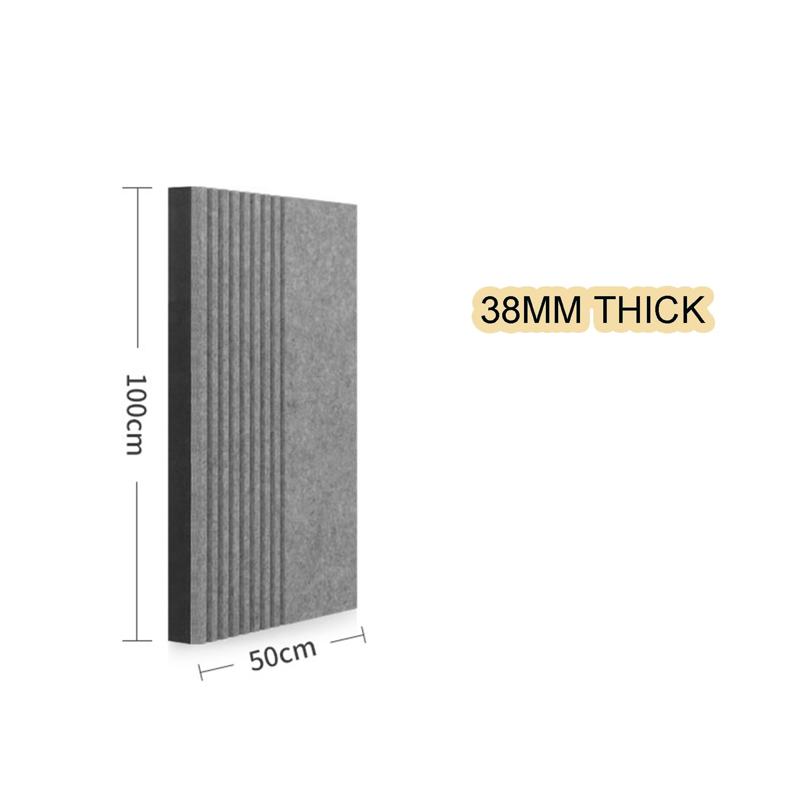 Paneles Acústicos 38mm Autoadhesivos(K,1pcs/100x50cm) | Aislamiento de doble capa | Instalación rápida sin taladrar | Espuma de alta densidad | Decoración d