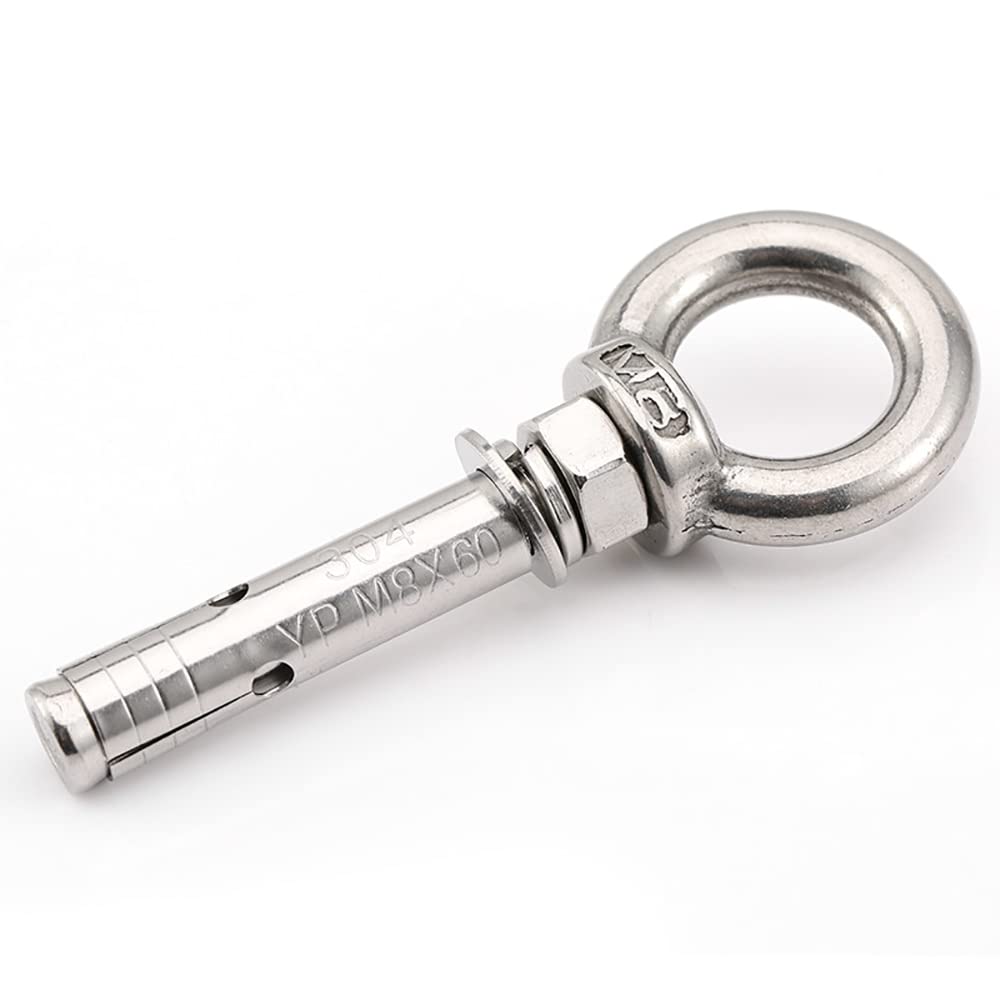 Tornillos autorroscantes, perno de expansión, gancho de ancla, perno de expansión de acero inoxidable 304 de calidad marina con ganchos triangulares y circulares M18, longitud 100 mm-300 mm (longitud: