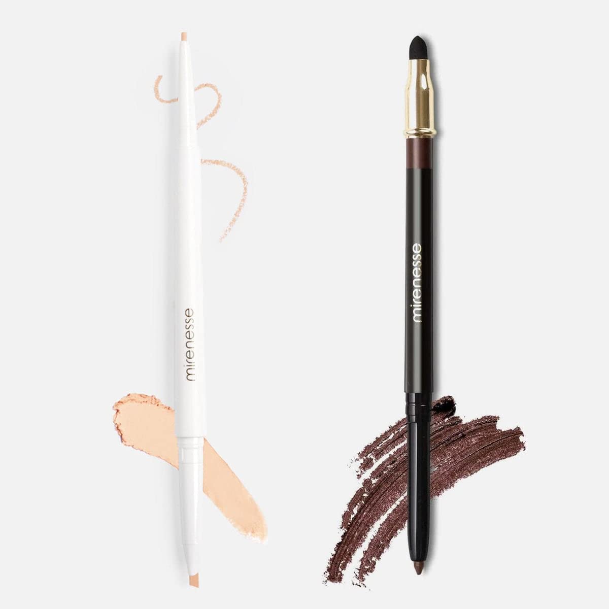 Mirenesse Cosmetics Smokey Cat Eyes Liner + Concealer Duo- Kitty Brown