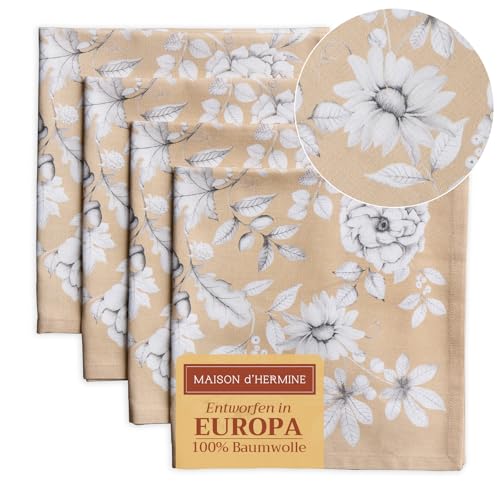 Maison d'Hermine Stoffservietten 100% Baumwolle (45 cm x 45cm, 4er-Set) – Ansicht 1