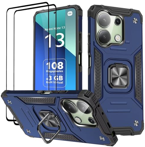 KANSi Coque pour Xiaomi Redmi Note 13 4G (Pas 5G), Verre Trempé [2...